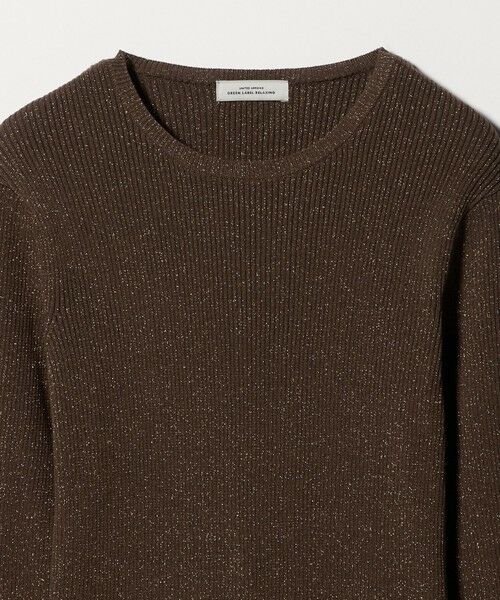 green label relaxing / グリーンレーベル リラクシング ニット・セーター | ラメ リブ クルーネック ニット プルオーバー | 詳細8