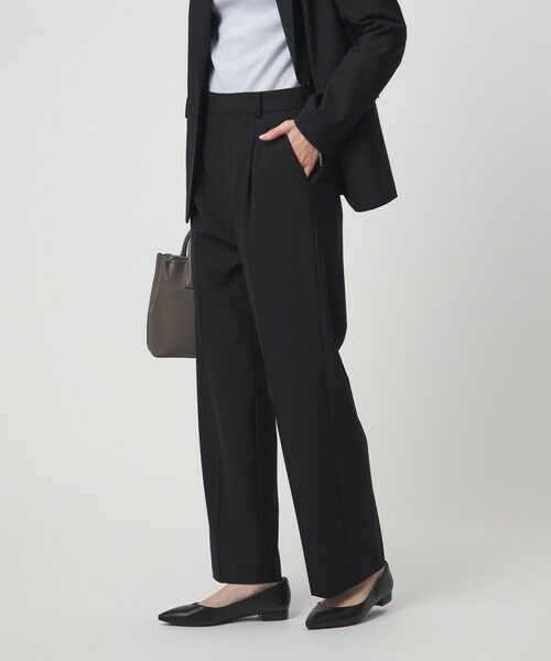 green label relaxing / グリーンレーベル リラクシング スラックス・ドレスパンツ | ［size SHORT/TALLあり］カチリラ ストレート パンツ ウォッシャブル ストレッチ | 詳細8