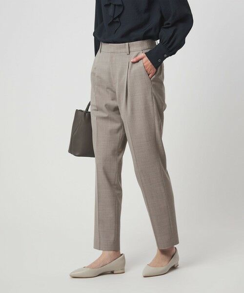 green label relaxing / グリーンレーベル リラクシング スラックス・ドレスパンツ | ［size SHORT/TALLあり］カチリラ テーパードパンツ ウォッシャブル ストレッチ | 詳細3