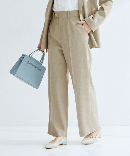 green label relaxing / グリーンレーベル リラクシング スラックス・ドレスパンツ | ［size SHORT/TALLあり］Greed グリード メランジ ストレート パンツ | 詳細1