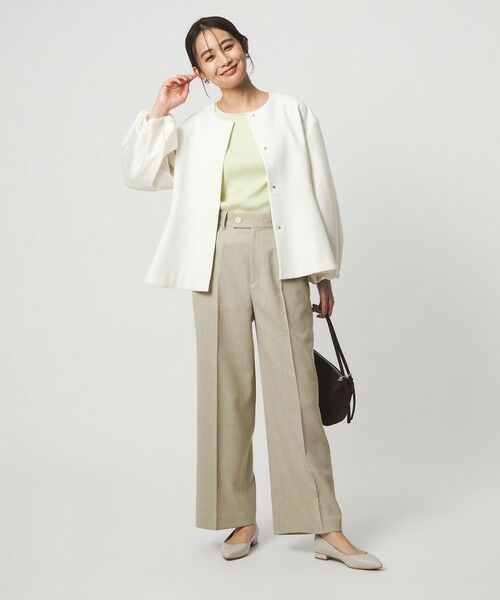 green label relaxing / グリーンレーベル リラクシング スラックス・ドレスパンツ | ［size SHORT/TALLあり］Greed グリード メランジ ストレート パンツ | 詳細10