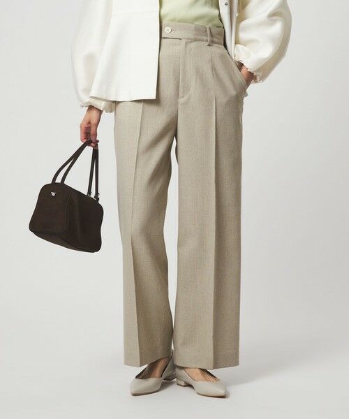 green label relaxing / グリーンレーベル リラクシング スラックス・ドレスパンツ | ［size SHORT/TALLあり］Greed グリード メランジ ストレート パンツ | 詳細7