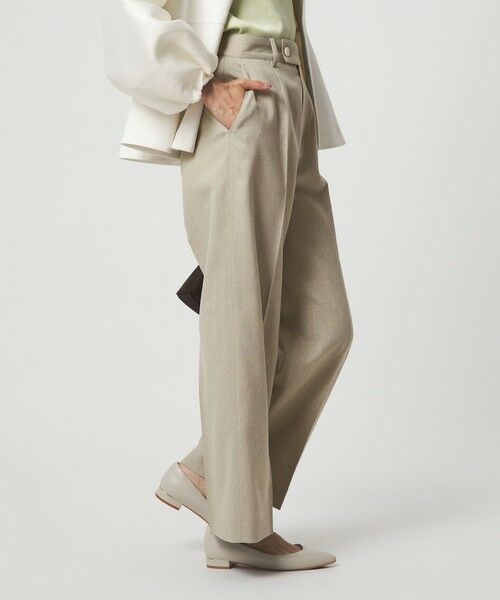 green label relaxing / グリーンレーベル リラクシング スラックス・ドレスパンツ | ［size SHORT/TALLあり］Greed グリード メランジ ストレート パンツ | 詳細8