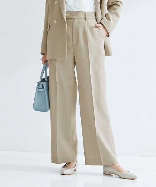 green label relaxing / グリーンレーベル リラクシング スラックス・ドレスパンツ | ［size SHORT/TALLあり］Greed グリード メランジ ストレート パンツ（BEIGE）