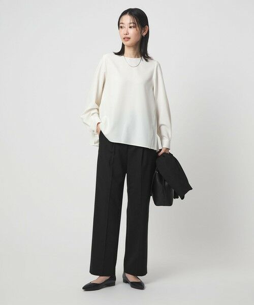 green label relaxing / グリーンレーベル リラクシング スラックス・ドレスパンツ | ［size SHORT/TALLあり］カチリラ ストレート パンツ ブラック | 詳細2