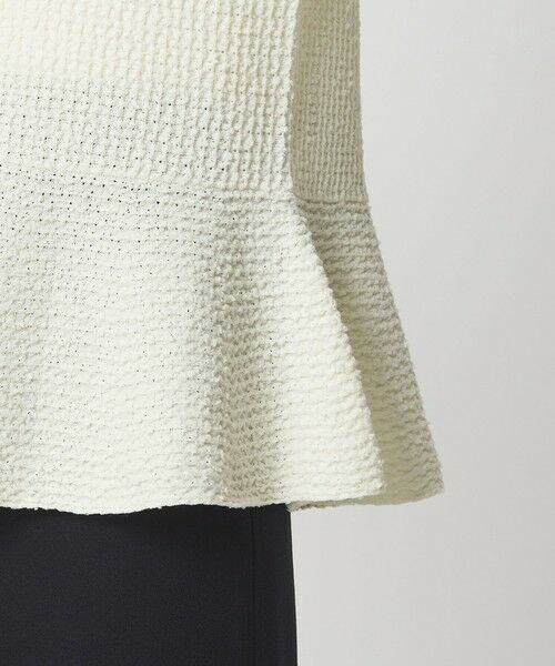green label relaxing / グリーンレーベル リラクシング ベスト | パイピング ペプラム ニット ジレ | 詳細14