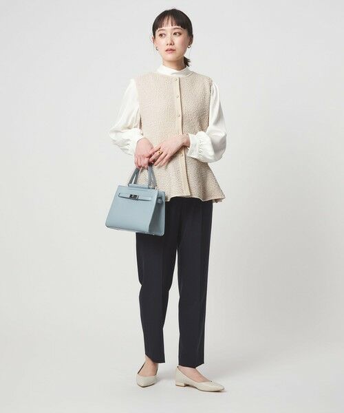 green label relaxing / グリーンレーベル リラクシング ベスト | パイピング ペプラム ニット ジレ | 詳細18