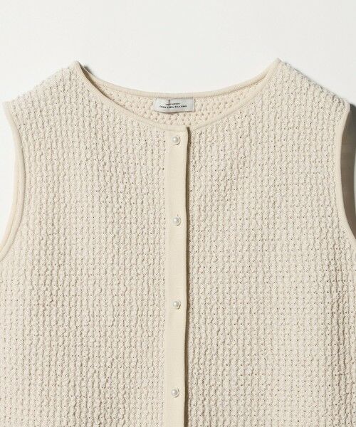 green label relaxing / グリーンレーベル リラクシング ベスト | パイピング ペプラム ニット ジレ | 詳細23