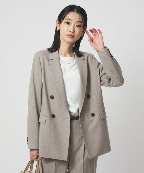 green label relaxing / グリーンレーベル リラクシング テーラードジャケット | ［size SHORTあり］カチリラ ダブル ジャケット  ウォッシャブル ストレッチ | 詳細1
