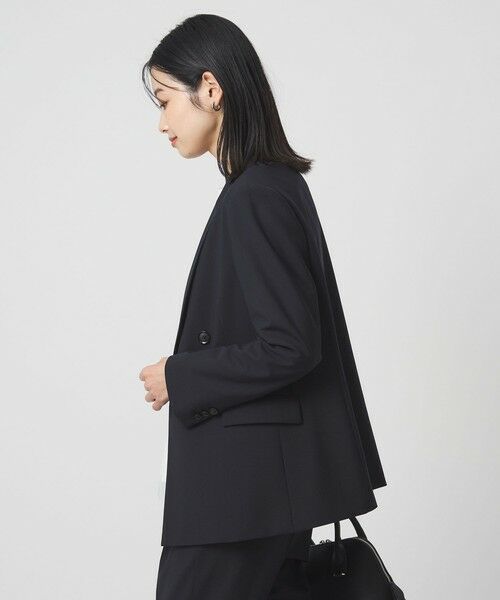 green label relaxing / グリーンレーベル リラクシング テーラードジャケット | ［size SHORTあり］カチリラ ダブル ジャケット  ウォッシャブル ストレッチ | 詳細8