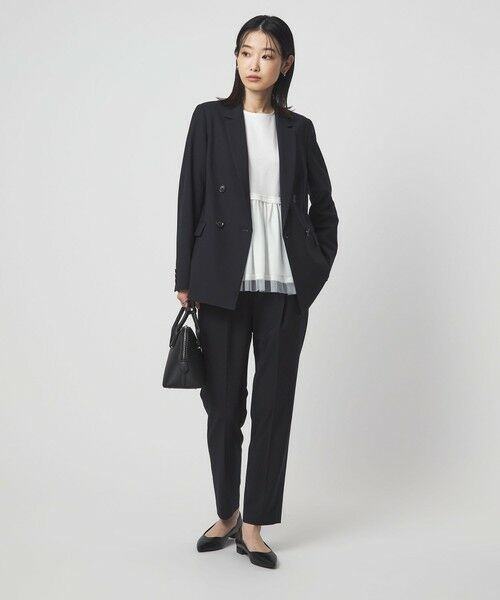 green label relaxing / グリーンレーベル リラクシング テーラードジャケット | ［size SHORTあり］カチリラ ダブル ジャケット  ウォッシャブル ストレッチ | 詳細13