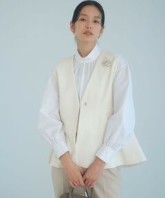 green label relaxing / グリーンレーベル リラクシング ベスト | ［size SHORTあり］フルリー ペプラム ジレ