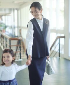 green label relaxing / グリーンレーベル リラクシング ベスト | ［size SHORTあり］フルリー ペプラム ジレ