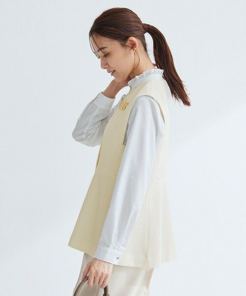 green label relaxing / グリーンレーベル リラクシング ベスト | ［size SHORTあり］フルリー ペプラム ジレ | 詳細5