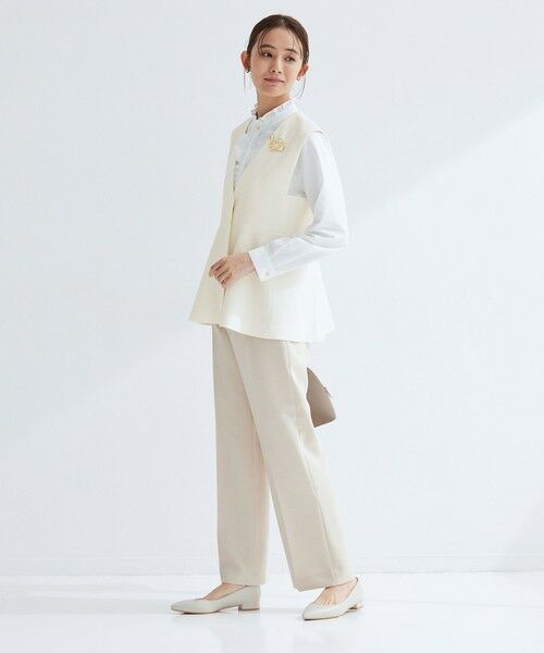 green label relaxing / グリーンレーベル リラクシング ベスト | ［size SHORTあり］フルリー ペプラム ジレ | 詳細7