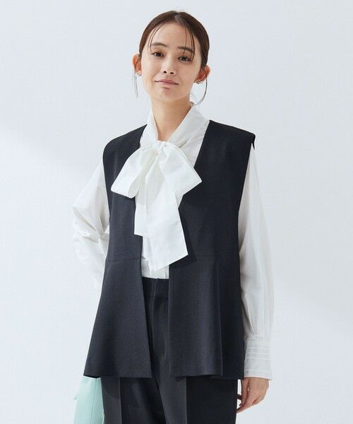 green label relaxing / グリーンレーベル リラクシング ベスト | ［size SHORTあり］フルリー ペプラム ジレ | 詳細24