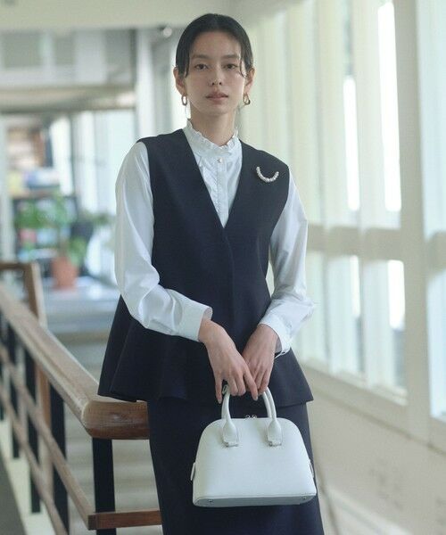 green label relaxing / グリーンレーベル リラクシング ベスト | ［size SHORTあり］フルリー ペプラム ジレ | 詳細10