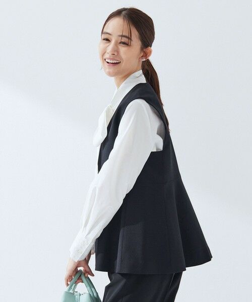 green label relaxing / グリーンレーベル リラクシング ベスト | ［size SHORTあり］フルリー ペプラム ジレ | 詳細27