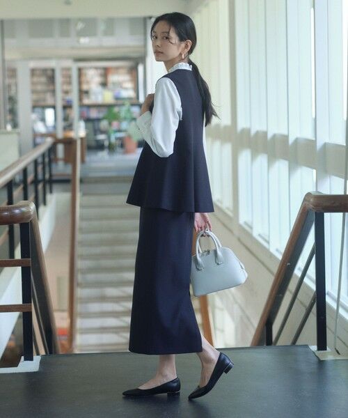 green label relaxing / グリーンレーベル リラクシング ベスト | ［size SHORTあり］フルリー ペプラム ジレ | 詳細15