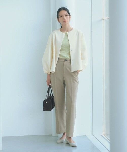 green label relaxing / グリーンレーベル リラクシング ノーカラージャケット | ［size SHORTあり］フルリー フォルム ジャケット | 詳細10