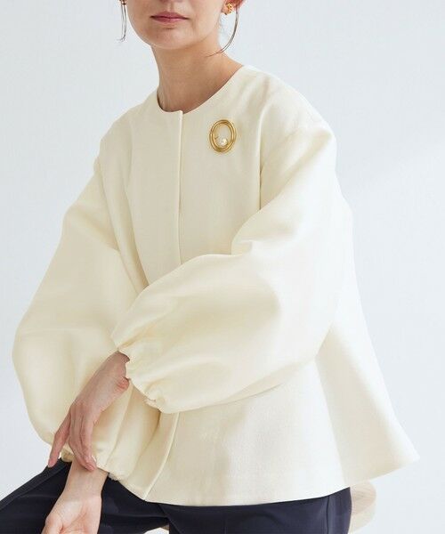 green label relaxing / グリーンレーベル リラクシング ノーカラージャケット | ［size SHORTあり］フルリー フォルム ジャケット | 詳細11