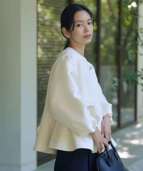 green label relaxing / グリーンレーベル リラクシング ノーカラージャケット | ［size SHORTあり］フルリー フォルム ジャケット | 詳細4