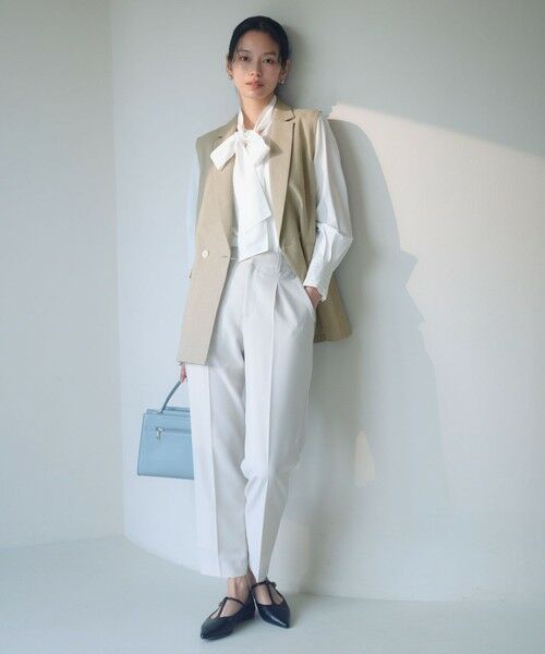 green label relaxing / グリーンレーベル リラクシング ベスト | Greed グリード メランジ テーラード ジレ ウォッシャブル ストレッチ | 詳細1