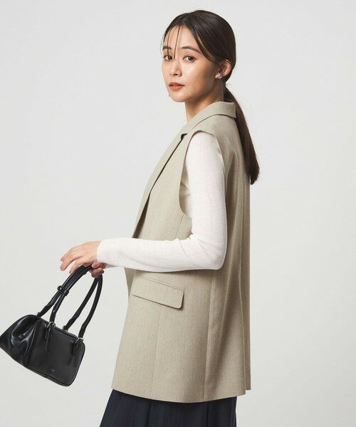 green label relaxing / グリーンレーベル リラクシング ベスト | Greed グリード メランジ テーラード ジレ ウォッシャブル ストレッチ | 詳細10