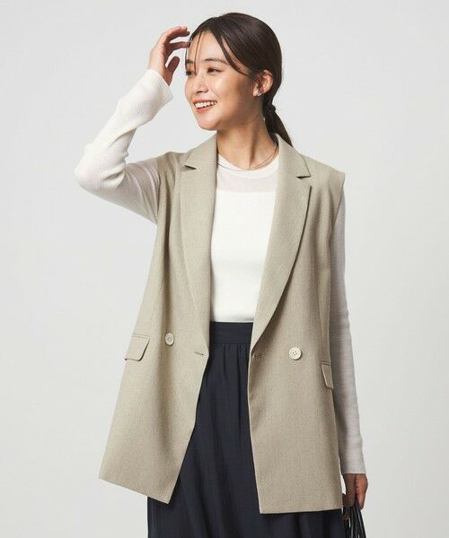 green label relaxing / グリーンレーベル リラクシング ベスト | Greed グリード メランジ テーラード ジレ ウォッシャブル ストレッチ | 詳細12