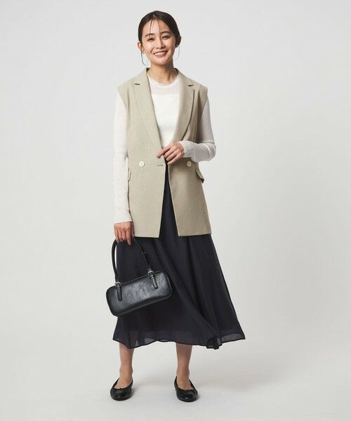 green label relaxing / グリーンレーベル リラクシング ベスト | Greed グリード メランジ テーラード ジレ ウォッシャブル ストレッチ | 詳細13