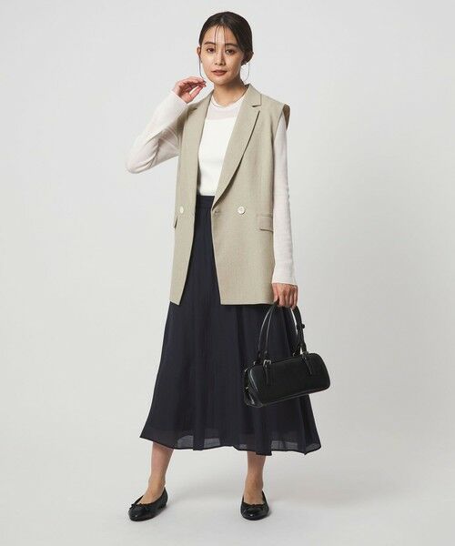 green label relaxing / グリーンレーベル リラクシング ベスト | Greed グリード メランジ テーラード ジレ ウォッシャブル ストレッチ | 詳細15