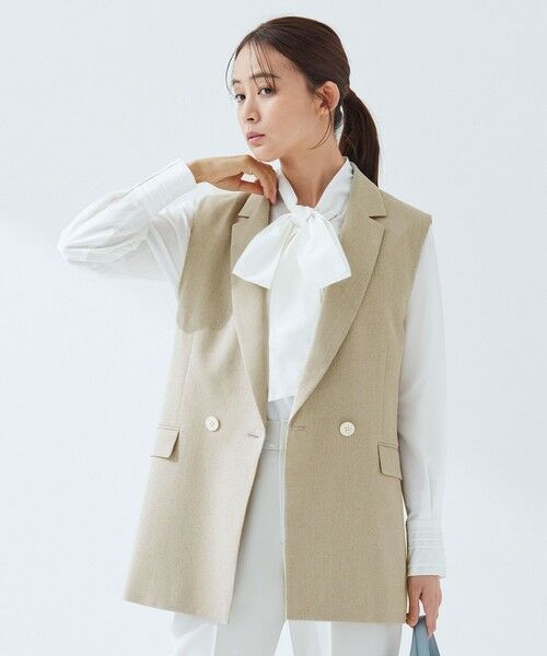 green label relaxing / グリーンレーベル リラクシング ベスト | Greed グリード メランジ テーラード ジレ ウォッシャブル ストレッチ | 詳細2