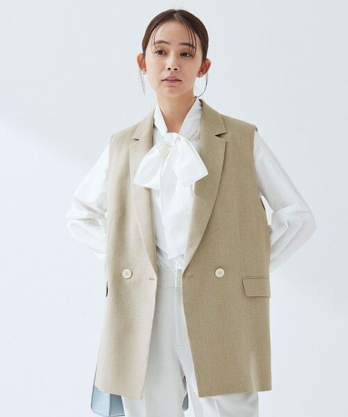 green label relaxing / グリーンレーベル リラクシング ベスト | Greed グリード メランジ テーラード ジレ ウォッシャブル ストレッチ | 詳細3