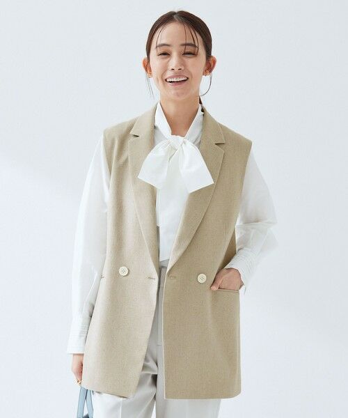 green label relaxing / グリーンレーベル リラクシング ベスト | Greed グリード メランジ テーラード ジレ ウォッシャブル ストレッチ | 詳細4