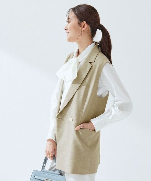 green label relaxing / グリーンレーベル リラクシング ベスト | Greed グリード メランジ テーラード ジレ ウォッシャブル ストレッチ | 詳細5