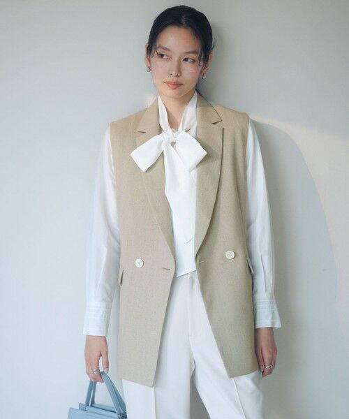 green label relaxing / グリーンレーベル リラクシング ベスト | Greed グリード メランジ テーラード ジレ ウォッシャブル ストレッチ（BEIGE）