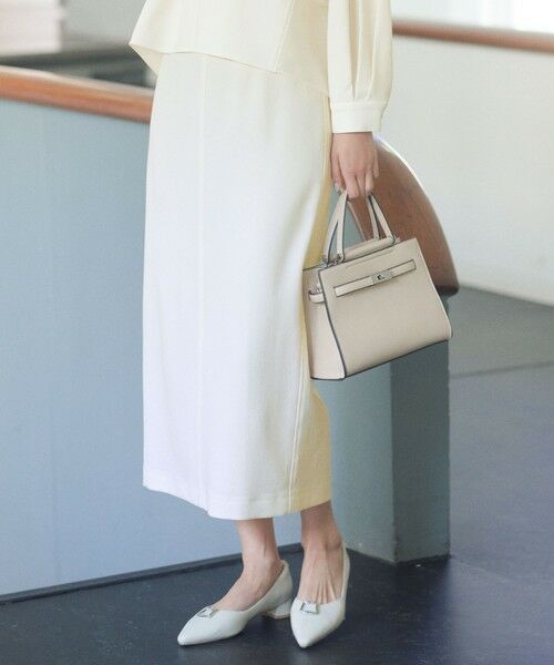 green label relaxing / グリーンレーベル リラクシング ロング・マキシ丈スカート | ［size SHORTあり］フルリー タイト スカート（OFF WHITE）