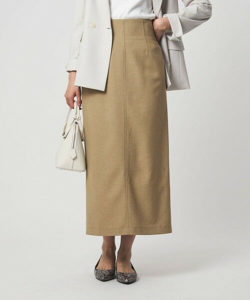 green label relaxing / グリーンレーベル リラクシング ロング・マキシ丈スカート | ［size SHORTあり］フルリー タイト スカート（BEIGE）