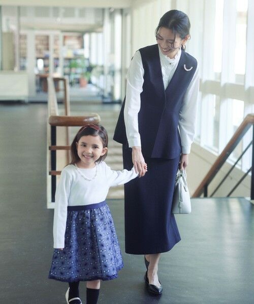 green label relaxing / グリーンレーベル リラクシング ロング・マキシ丈スカート | ［size SHORTあり］フルリー タイト スカート（NAVY）