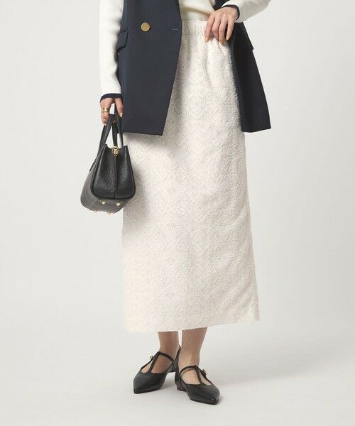 green label relaxing / グリーンレーベル リラクシング ロング・マキシ丈スカート | カットジャガード タイト スカート | 詳細1