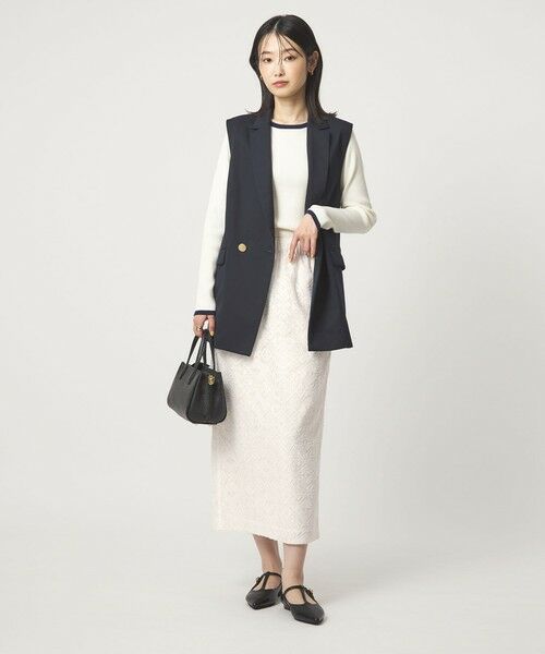 green label relaxing / グリーンレーベル リラクシング ロング・マキシ丈スカート | カットジャガード タイト スカート | 詳細3