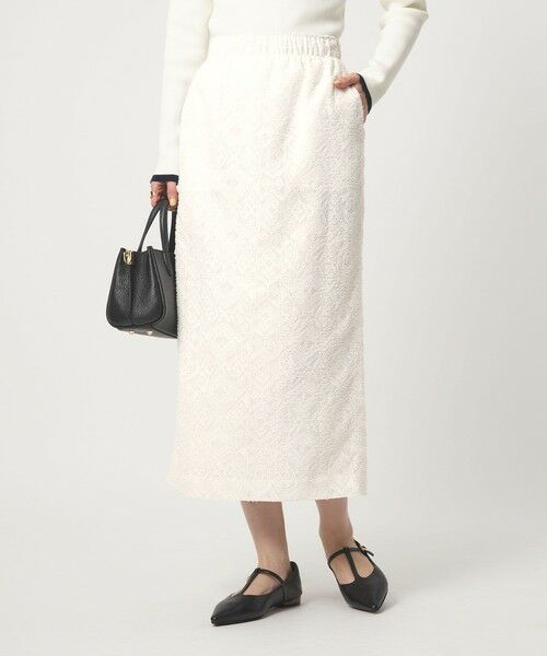 green label relaxing / グリーンレーベル リラクシング ロング・マキシ丈スカート | カットジャガード タイト スカート | 詳細4