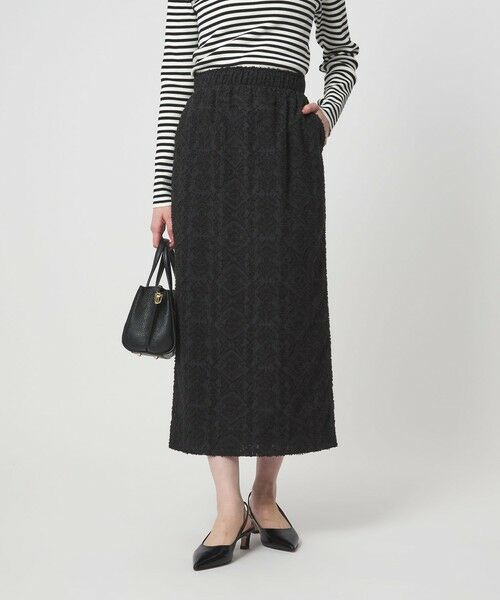 green label relaxing / グリーンレーベル リラクシング ロング・マキシ丈スカート | カットジャガード タイト スカート | 詳細7