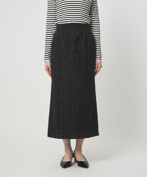 green label relaxing / グリーンレーベル リラクシング ロング・マキシ丈スカート | カットジャガード タイト スカート | 詳細11