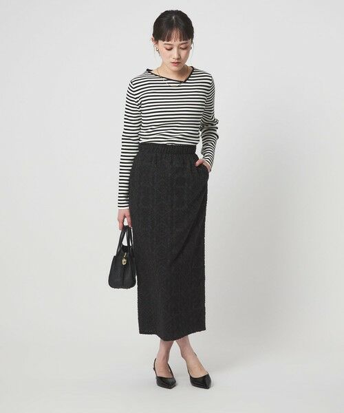 green label relaxing / グリーンレーベル リラクシング ロング・マキシ丈スカート | カットジャガード タイト スカート | 詳細9