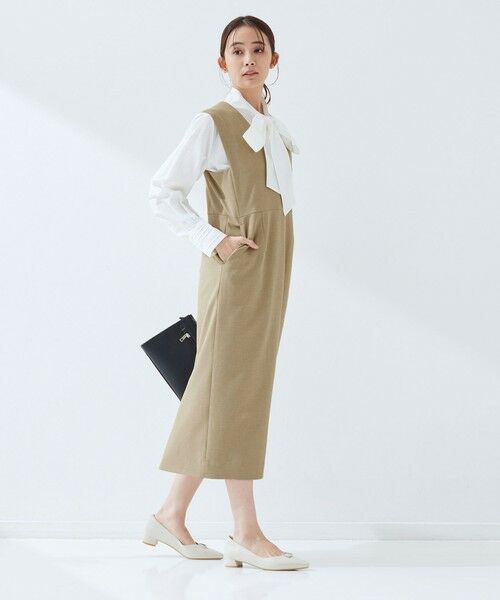 green label relaxing / グリーンレーベル リラクシング ロング・マキシ丈ワンピース | ［size SHORTあり］フルリー ジャンパースカート | 詳細3