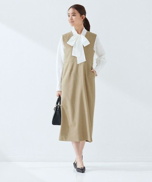 green label relaxing / グリーンレーベル リラクシング ロング・マキシ丈ワンピース | ［size SHORTあり］フルリー ジャンパースカート | 詳細5