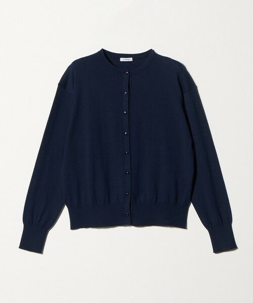 green label relaxing / グリーンレーベル リラクシング カーディガン・ボレロ | ＜1_OF MINE＞クルーネック ニット カーディガン（NAVY）
