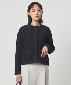 green label relaxing / グリーンレーベル リラクシング カーディガン・ボレロ | パイピング ノーカラー ニット カーディガン