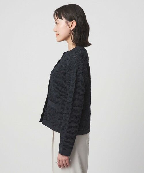 green label relaxing / グリーンレーベル リラクシング カーディガン・ボレロ | パイピング ノーカラー ニット カーディガン | 詳細15